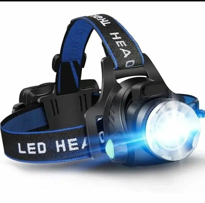LEDヘッドライトUSB充電式 高輝度 防水機能 ズーム機能 角度調整 バッテリー内蔵 セール品！