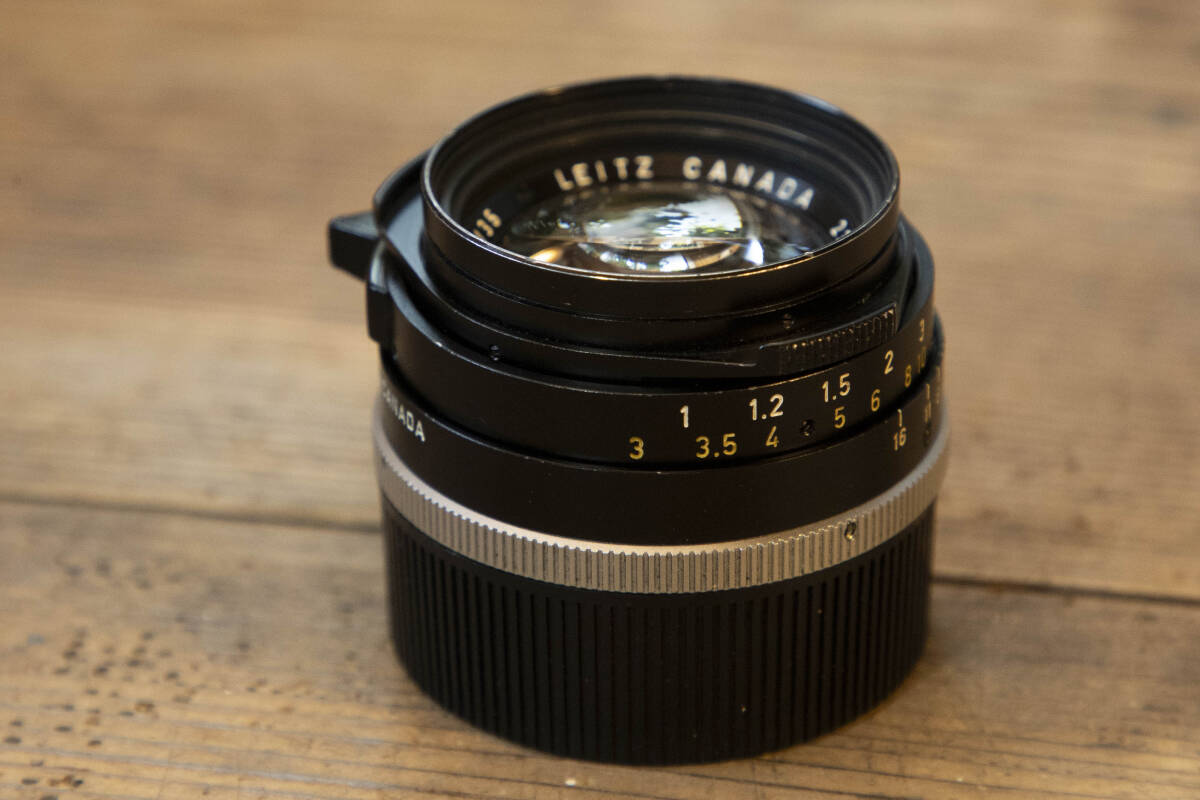 OH済 ライカ Leica Summilux-M 35mm F1.4　ブラック　純正フード　第2世代　2nd_画像3
