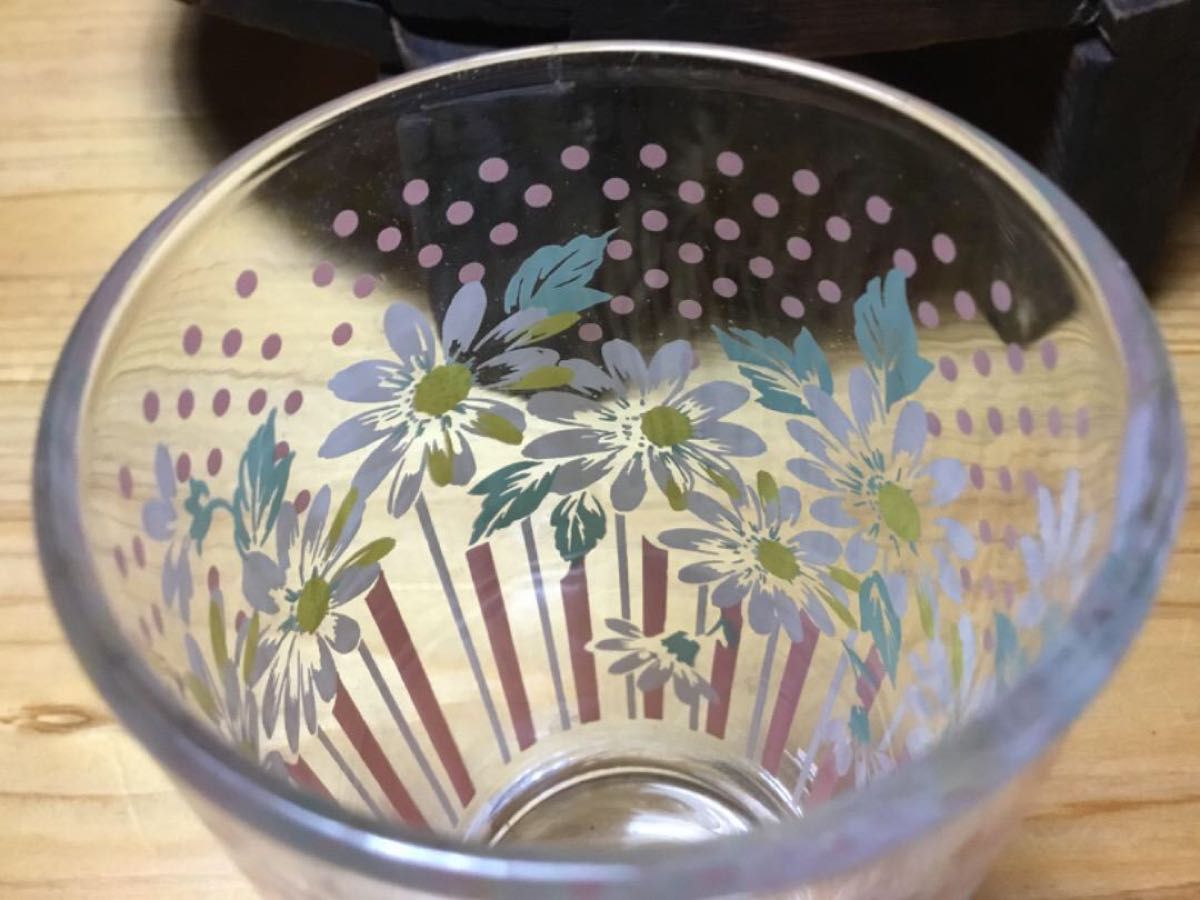 昭和レトロ　ガラス　コップ　グラス4個　ヴィンテージ　カメイガラス