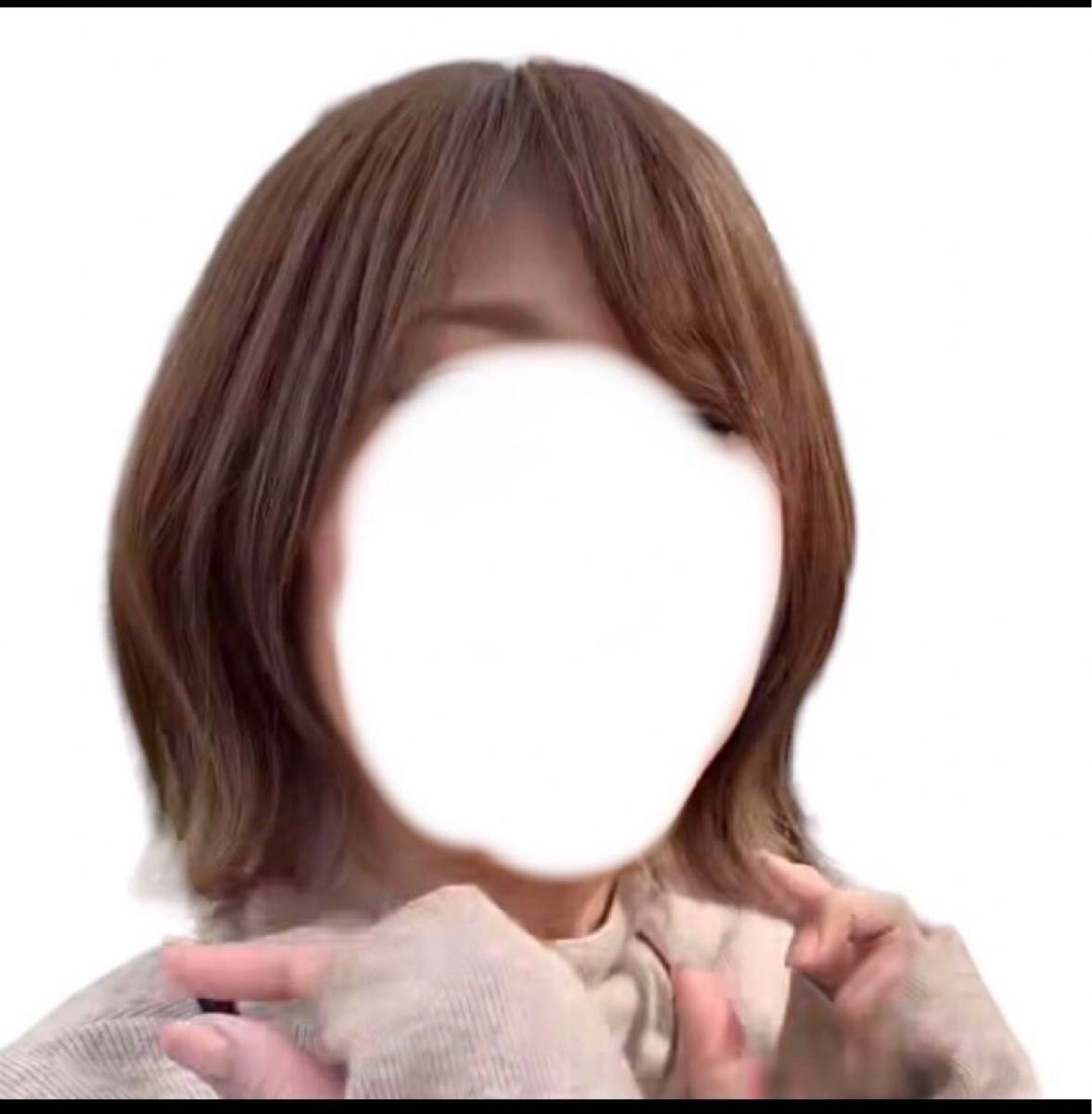 百合子ウィッグ レミー人毛100% ベージュブラウン L フル 百合子ウィッグ レミー人毛100% ベージュブラウン L フル