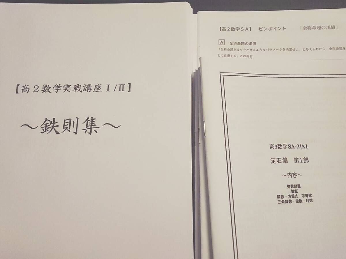 鉄緑会 高2数学実戦講座鉄則集 高2数学SAピンポイントワイン 鉄緑会 高2数学実戦講座鉄則集 高2数学SAピンポイントワイン