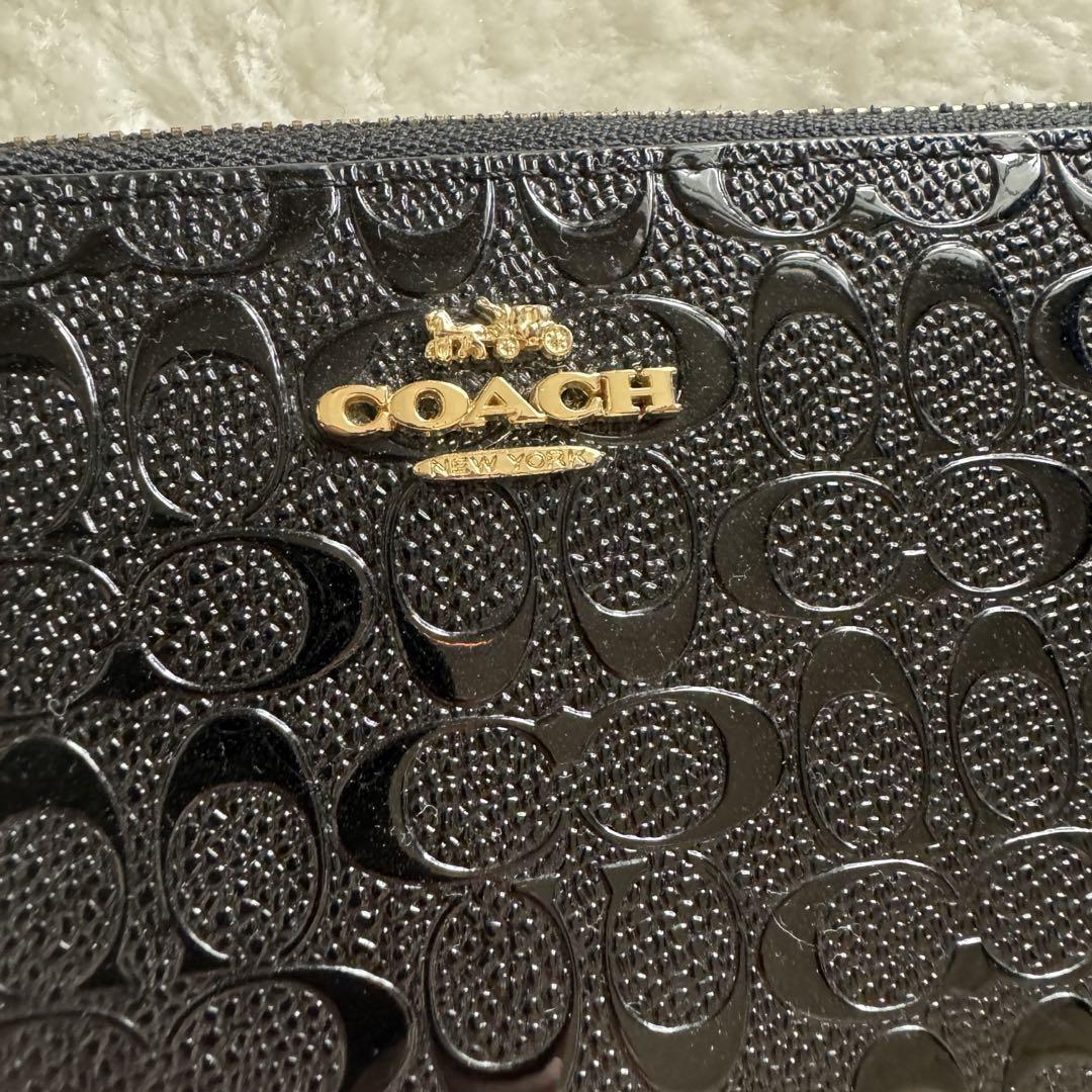 【極上美品】 182 COACH コーチ ラウンドファスナー長財布_画像2