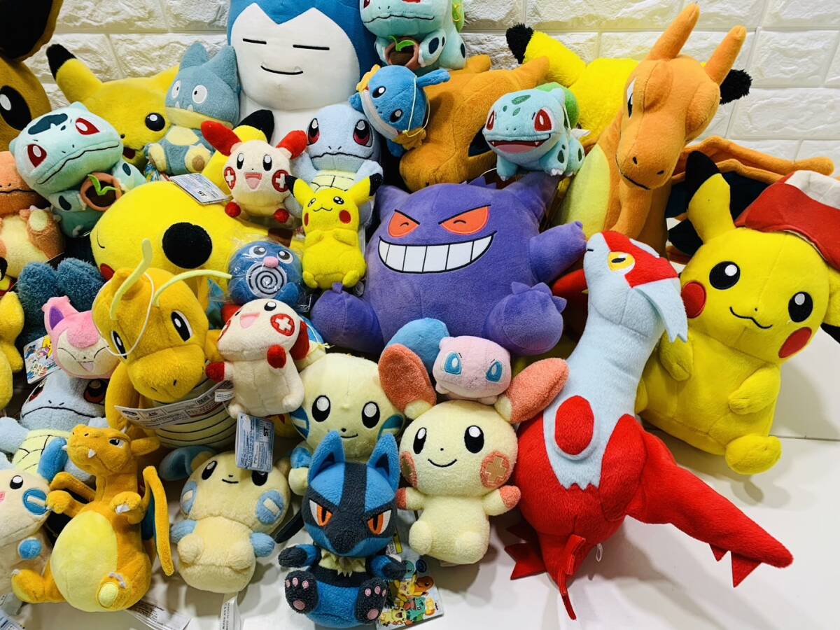 176*160 size fully 1 jpy ~ Pokemon Pocket Monster Pokemon limitation rare goods miscellaneous goods soft toy large amount that time thing Cara together set 