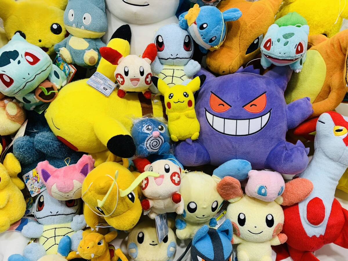 176*160 size fully 1 jpy ~ Pokemon Pocket Monster Pokemon limitation rare goods miscellaneous goods soft toy large amount that time thing Cara together set 