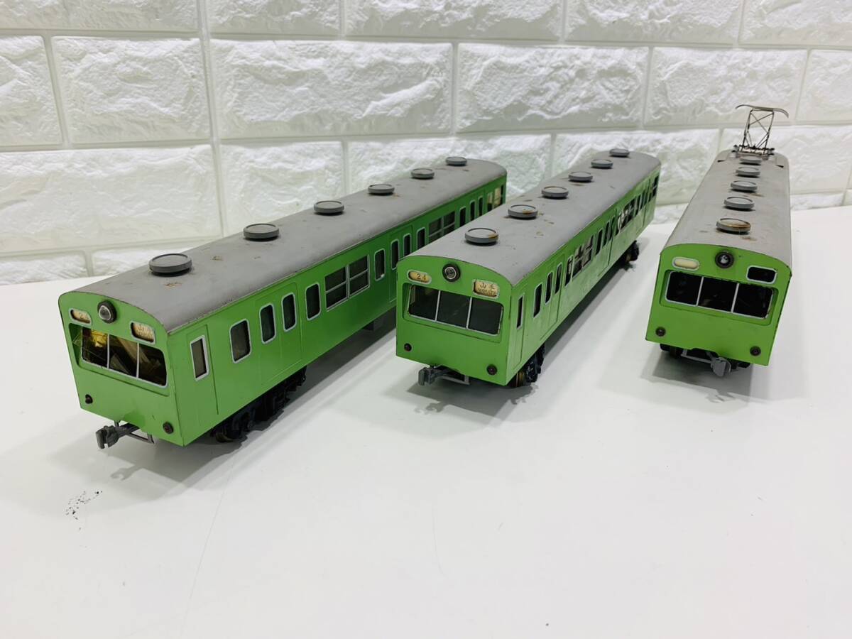 213* details unknown 1 jpy ~* railroad model O gauge 103 series train car . mountain hand line made of metal operation etc. not yet verification therefore Junk 