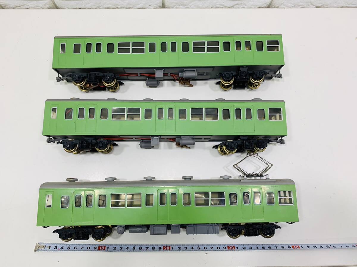 213* details unknown 1 jpy ~* railroad model O gauge 103 series train car . mountain hand line made of metal operation etc. not yet verification therefore Junk 