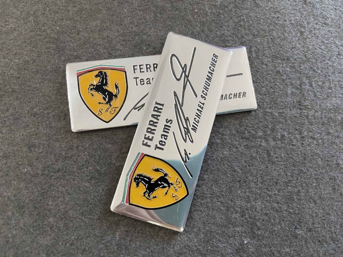 フェラーリ Ferrari★8*3CM★ カーステッカー エンブレム プレート アルミ製 フェンダーバッジ シール 傷を隠す 2枚セット 512番_画像4