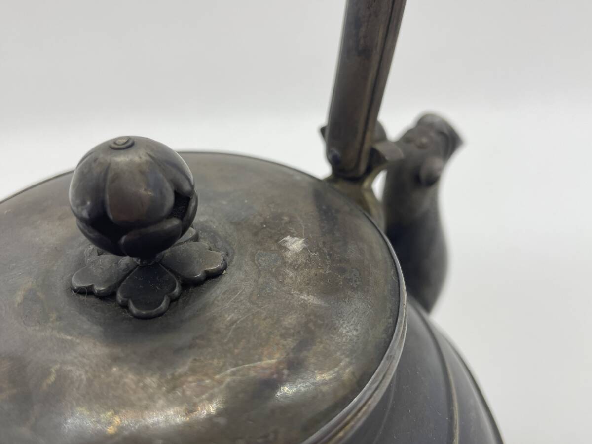 【買取品】煎茶道具 いぶし銀瓶 獣口蔵六形 急須、鉄瓶 湯沸かしの画像7