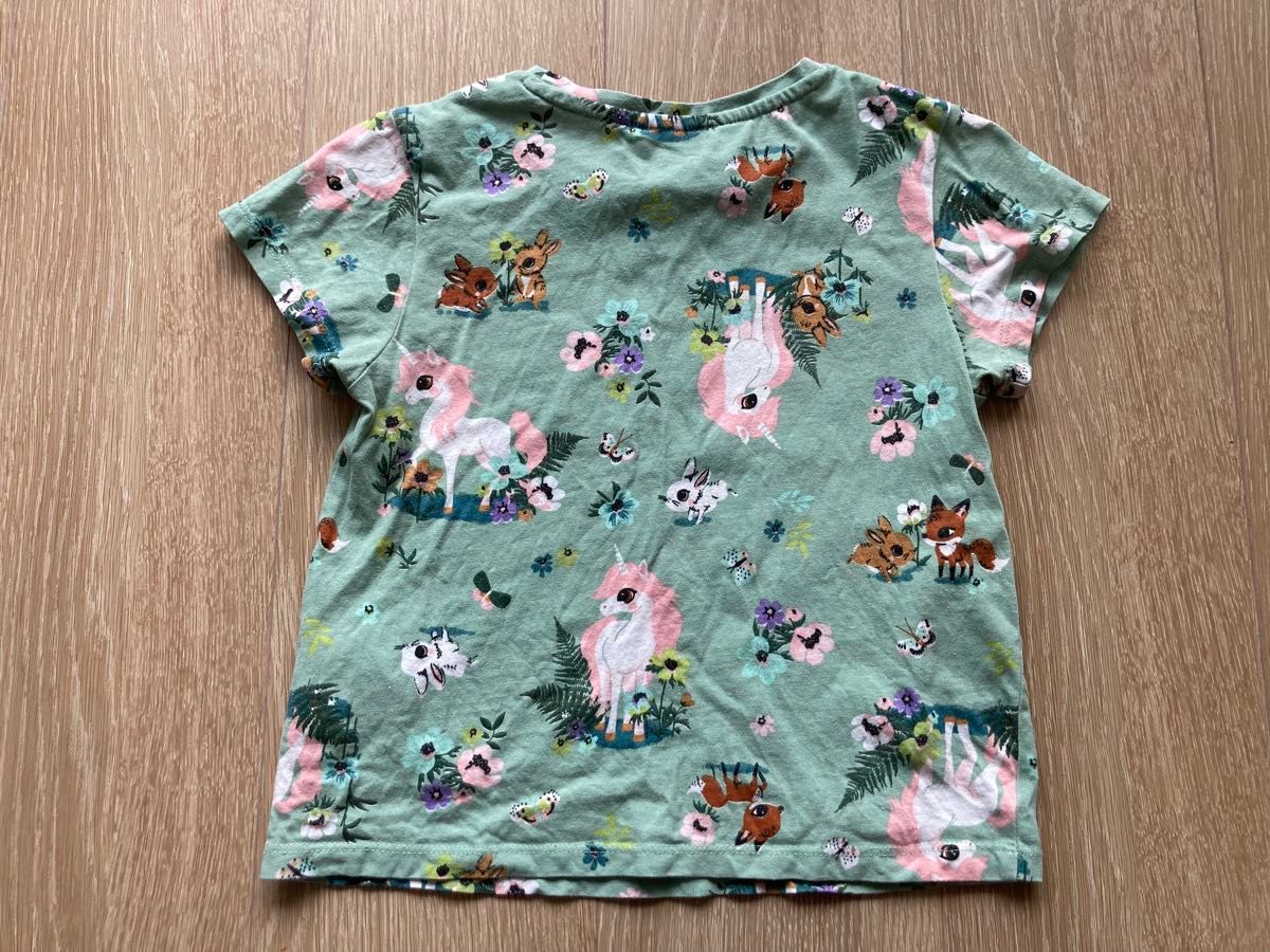 100 Tシャツ　半袖　H&M　キッズ　子供服　ユニコーン