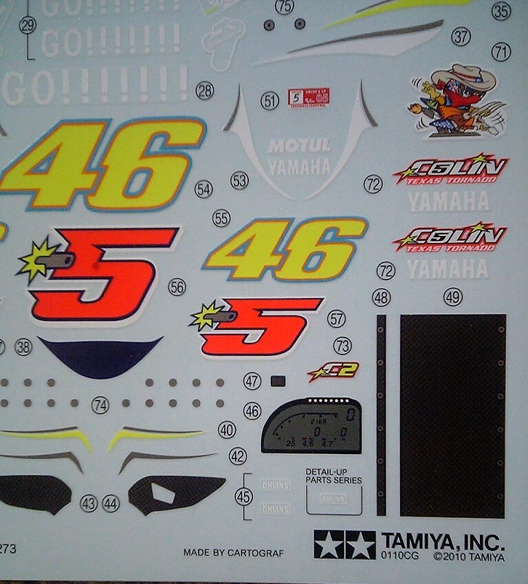  Tamiya 1/12 Yamaha YZR-M1 `05 product number 14116 for karuto graph decal 