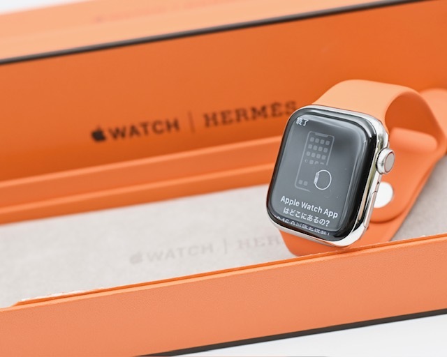 *1 иен старт *Apple Watch series7 HERMES 41mm Apple часы Hermes GPS+Cellular серебряный нержавеющая сталь *1171