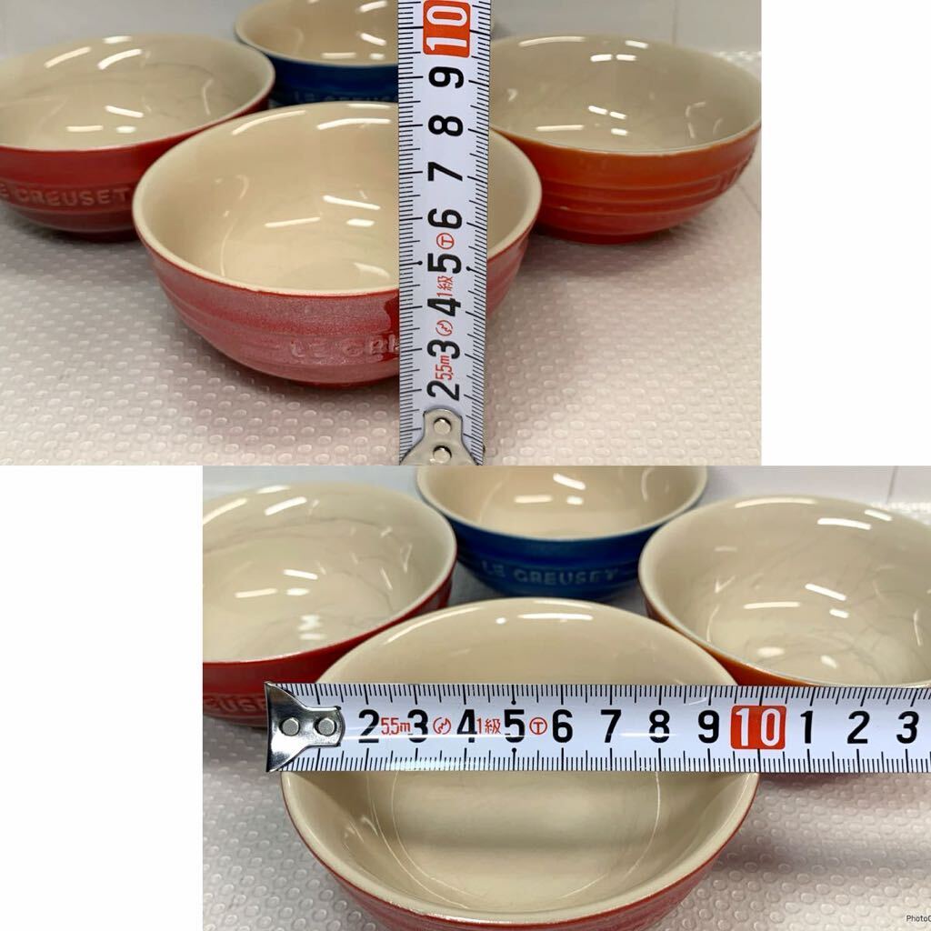 LE CREUSET　ル・クルーゼ　ボウル　小鉢　4個セット　直径 10cm_画像6