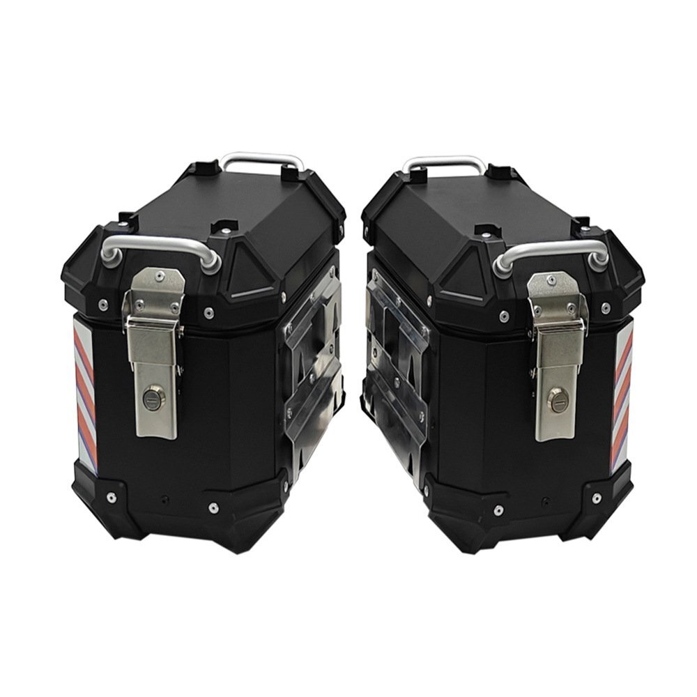  side box for motorcycle side case left right set ( one side 16L) side carrier attaching rumi made Paniacase key / installation screw attaching waterproof easy removal and re-installation black 
