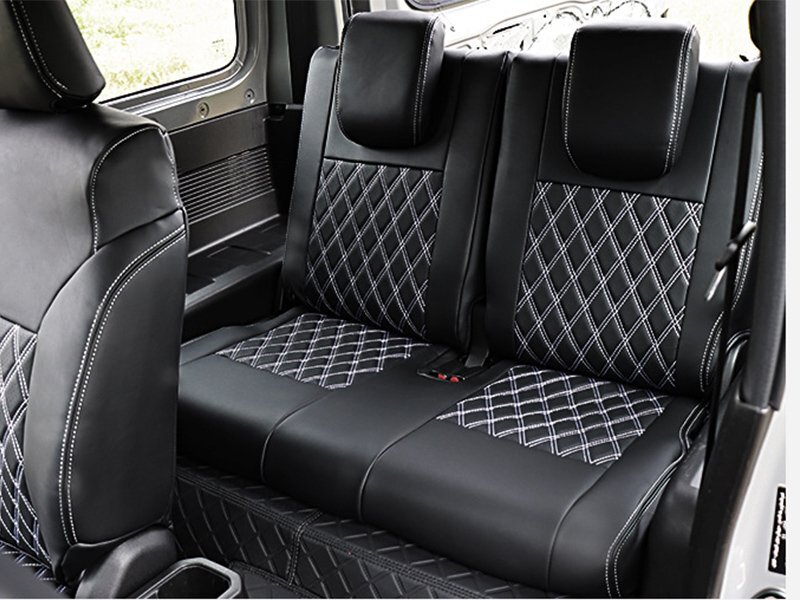  new model Suzuki Jimny JB64/JB74 seat cover front leather interior parts accessory custom special design front seat . rear seat 4 point set black & white 