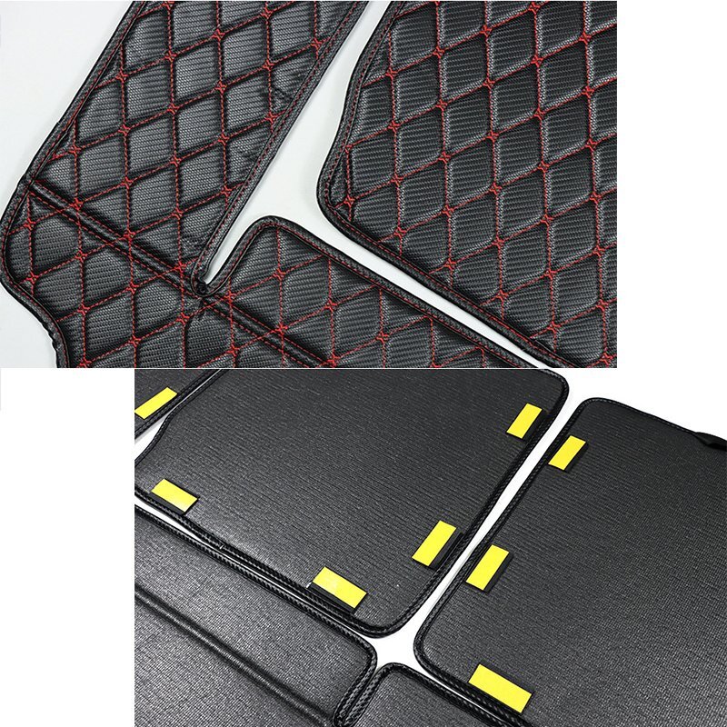  Suzuki Jimny luggage mat JB64 JB74 2019-2023. applying 3 sheets exclusive use trunk mat 3D full ka Barker go mat leather waterproof enduring friction black red 