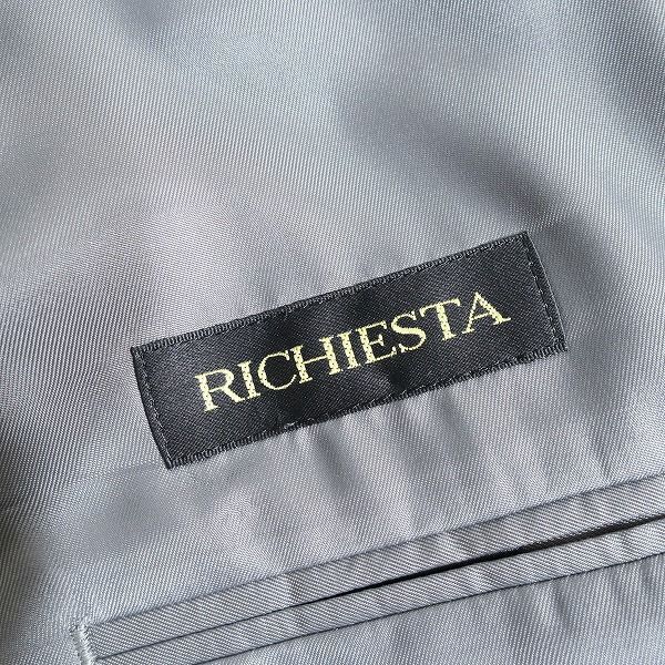 RICHIESTA リキエスタ 新品 定価12.6万 日本製 清涼サマーウール ストライプ柄 2B ジャケット パンツ スーツ 185A8301 A6 ▲066▼bus9299eの画像9