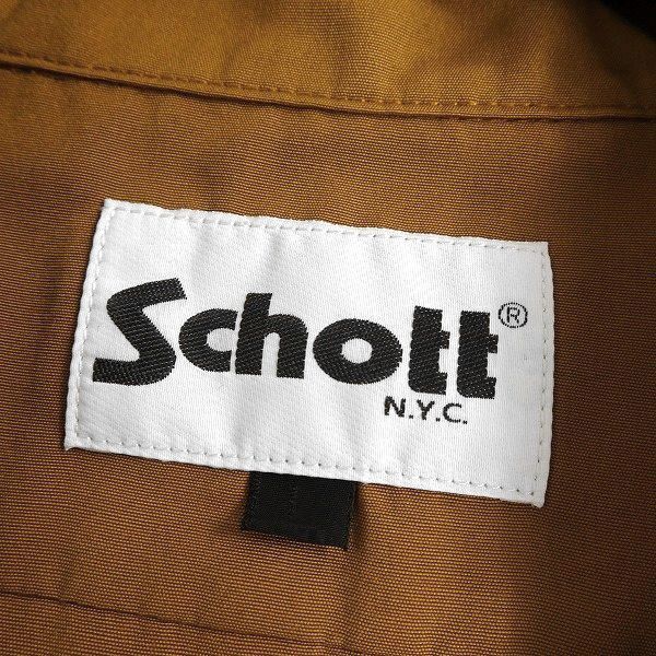 Schott ショット 新品 高耐久TC素材 ボックスシルエット オープンカラー 開襟 長袖 ワークシャツ 3115070 50 S ▲022▼bus344usの画像5