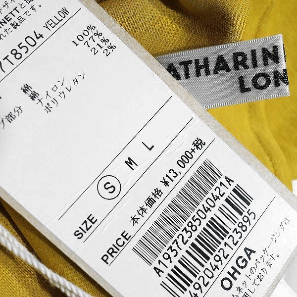 KATHARINE HAMNETT LONDON キャサリン ハムネット 定価1.4万 日本製 モックネック 長袖 Tシャツ ロンT カットソー YW S ▲009▼bus9620a_画像6