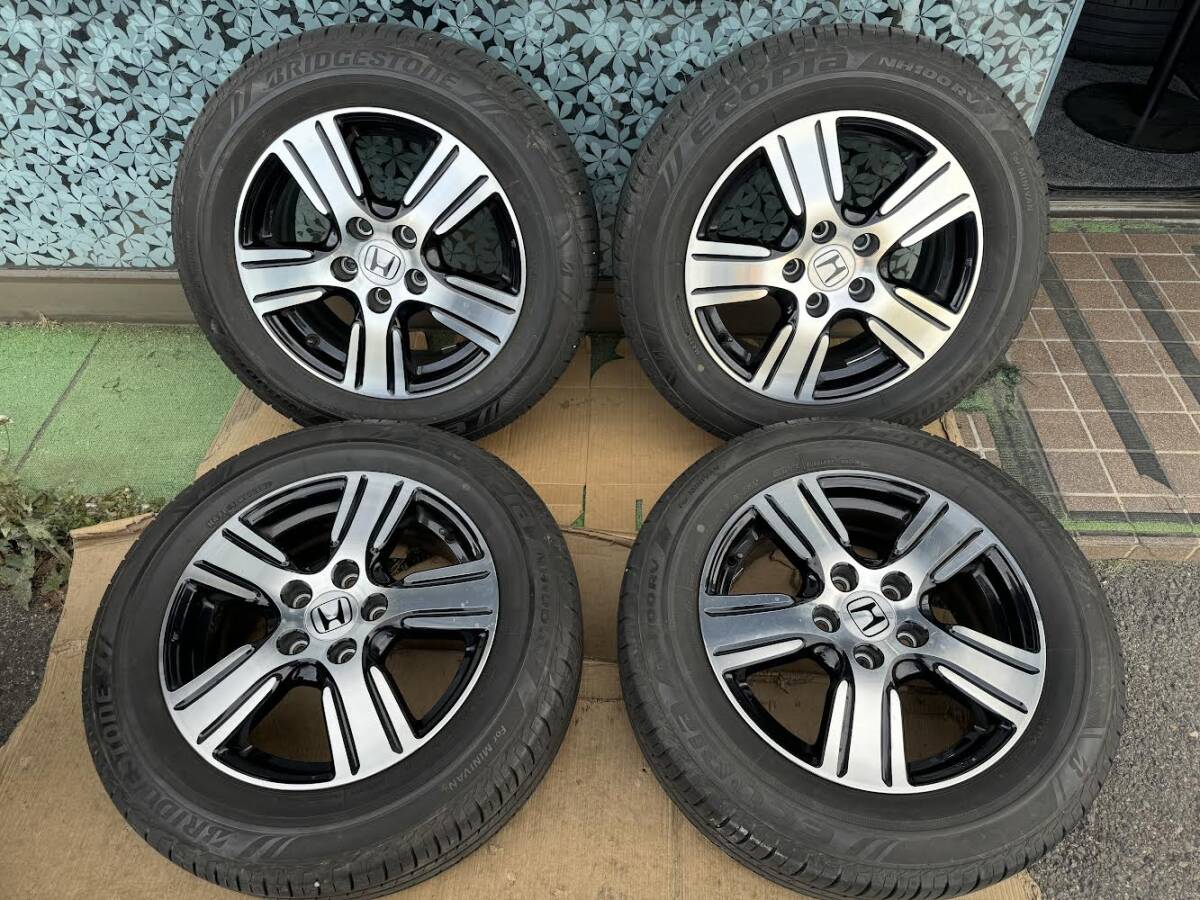 ホンダ 純正 16インチ 6.5J +55 114.3 5穴/BSエコピアNH100RV 215/60R16 2017年2018年 4本セット #400-2_画像1