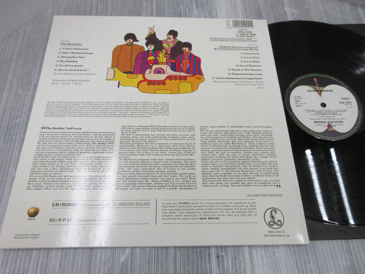 Beatles ビートルズ/BEATLES Yellow Submarine /UK アナログ盤 最終プレス Dmm 美盤_画像2