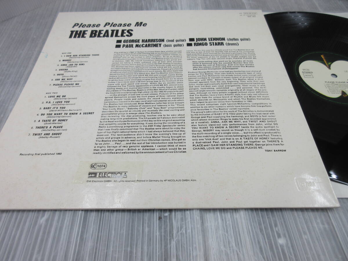 ドイツ盤 Dmm 圧巻 爆音 轟音 美盤/BEATLES PLEASE PLEASE ME /ビートルズ ドイツ Beatles German/当時新品購入_画像4