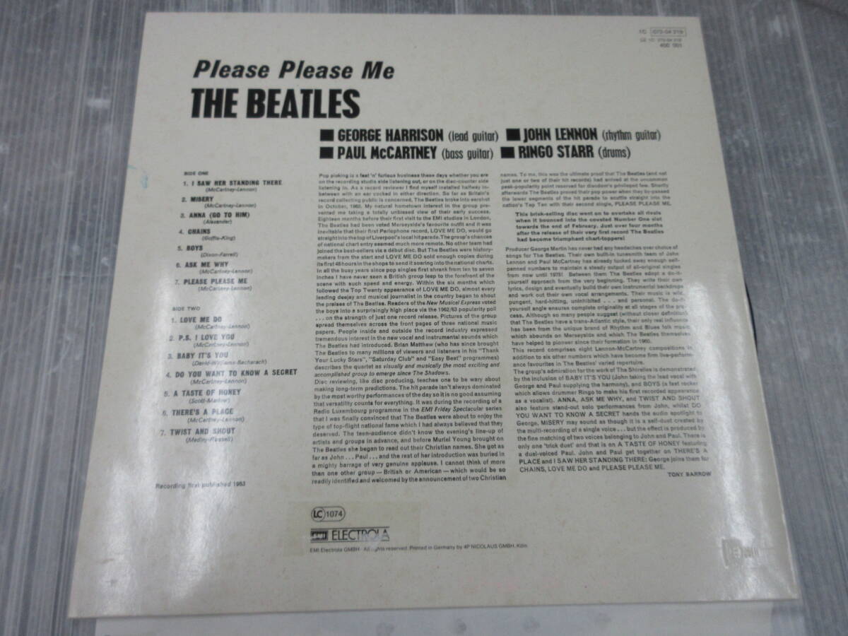 ドイツ盤 Dmm 圧巻 爆音 轟音 美盤/BEATLES PLEASE PLEASE ME /ビートルズ ドイツ Beatles German/当時新品購入_画像8