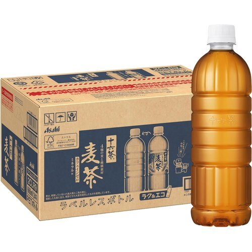 アサヒ飲料 ノンカフェイン お茶 660ml×24本 ラベルレスボトル 十六茶麦茶 8_画像1