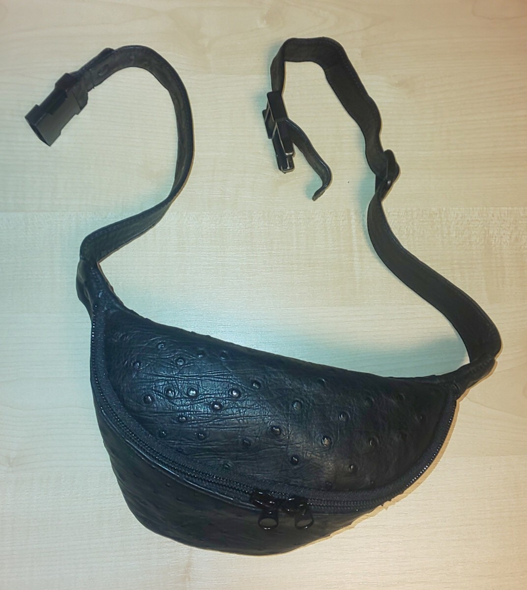  Ostrich поясная сумка сумка-пояс чёрный 