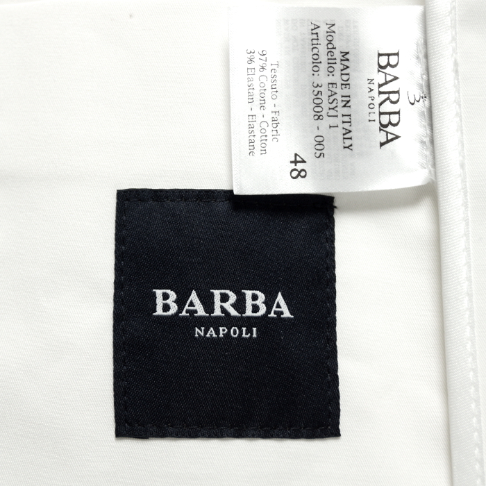 [ новый товар * весна лето ] bar baBARBA Napoli{ прекрасное качество Италия производства }EASYJ 1 Kiyoshi . хлопок стрейч tailored jacket 48(L) белый белый 
