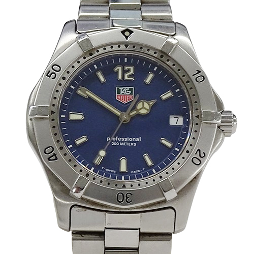 1 jpy ~ TAG Heuer TAG Heuer Professional WK1113 clock men's brand 200m Date quarts QZ stainless steel SS(v0081355600)