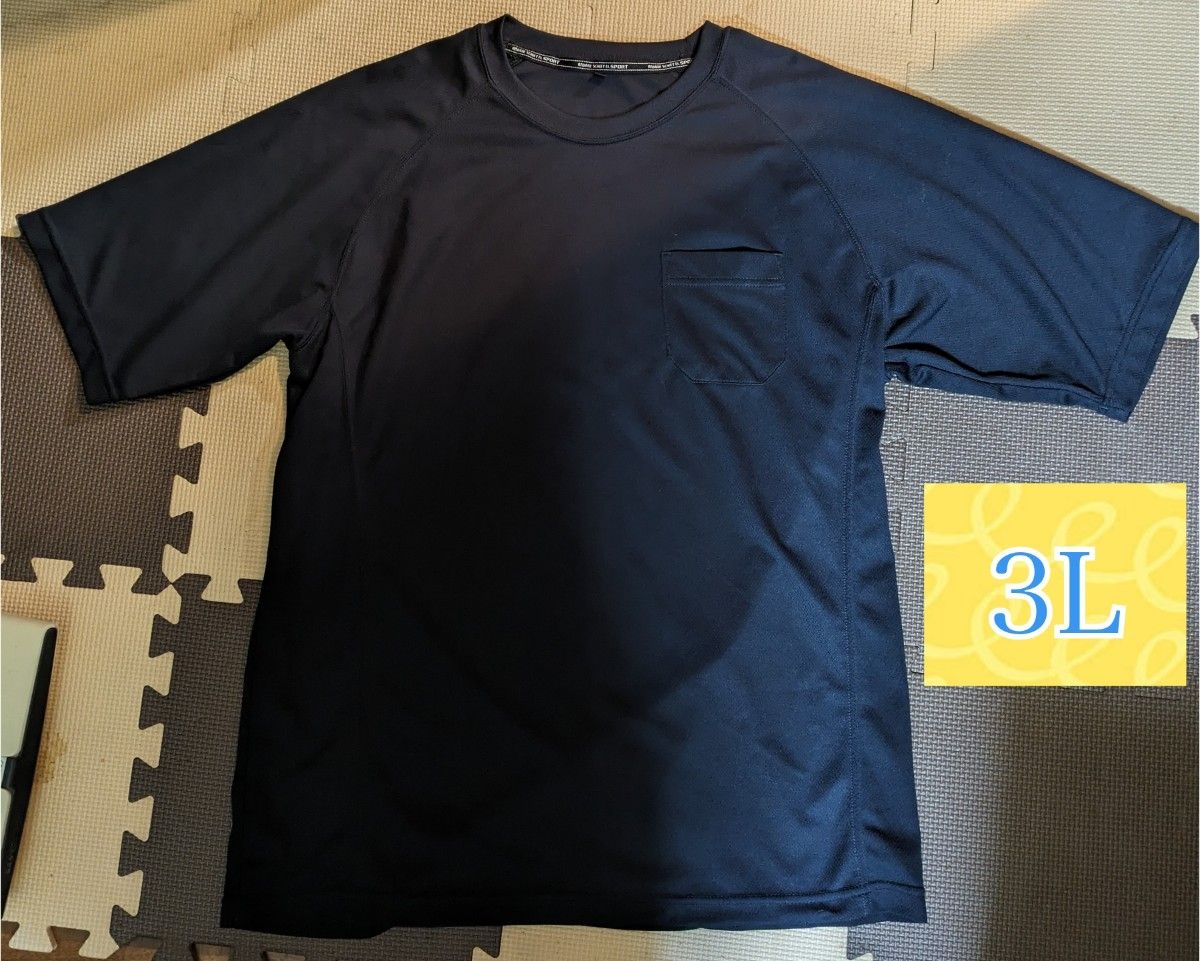 【作業服】3L 半袖 Tシャツ AS-657 メンズ 黒
