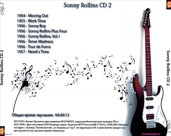 SONNY ROLLINS CD1+CD2 大全集 MP3CD 2P￠_画像3