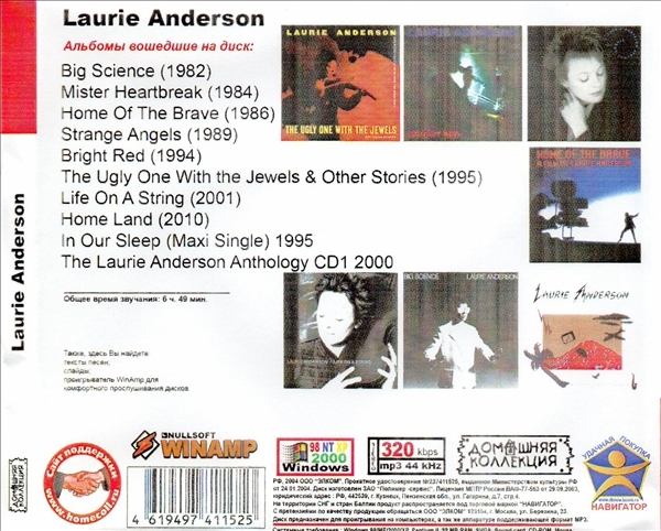 LAURIE ANDERSON (1982-2010) 大全集 MP3CD 1P♪_画像2