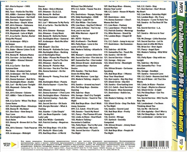 洋楽ヒット 70-90年代 (HITS OF FORGOTTEN DISCO 70S-90S) 大全集 MP3CD 1P∝_画像2