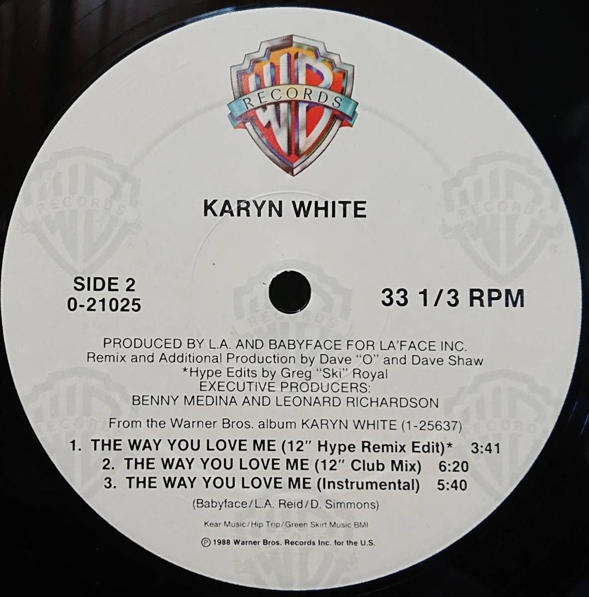 【12's R&B Soul】Karyn White「The Way You Love Me」オリジナル US盤 シュリンク付！_Side2