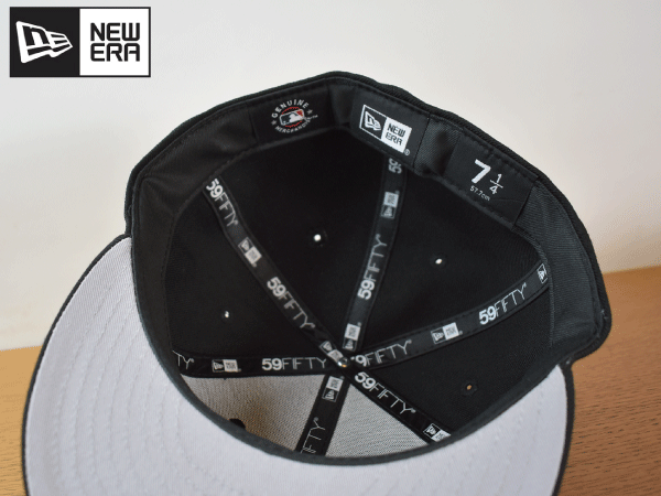 1 jpy start![ unused goods ](7-1/4 - 57.7cm) 59FIFTY NEW ERA MLB CHICAGO WHITE SOX white socks New Era cap hat K132