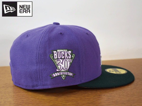 1 jpy start![ unused goods ](7-5/8 - 60.6cm) 59FIFTY NEW ERA NBA MILWAUKEE BUCKS back s New Era cap hat side patch K137