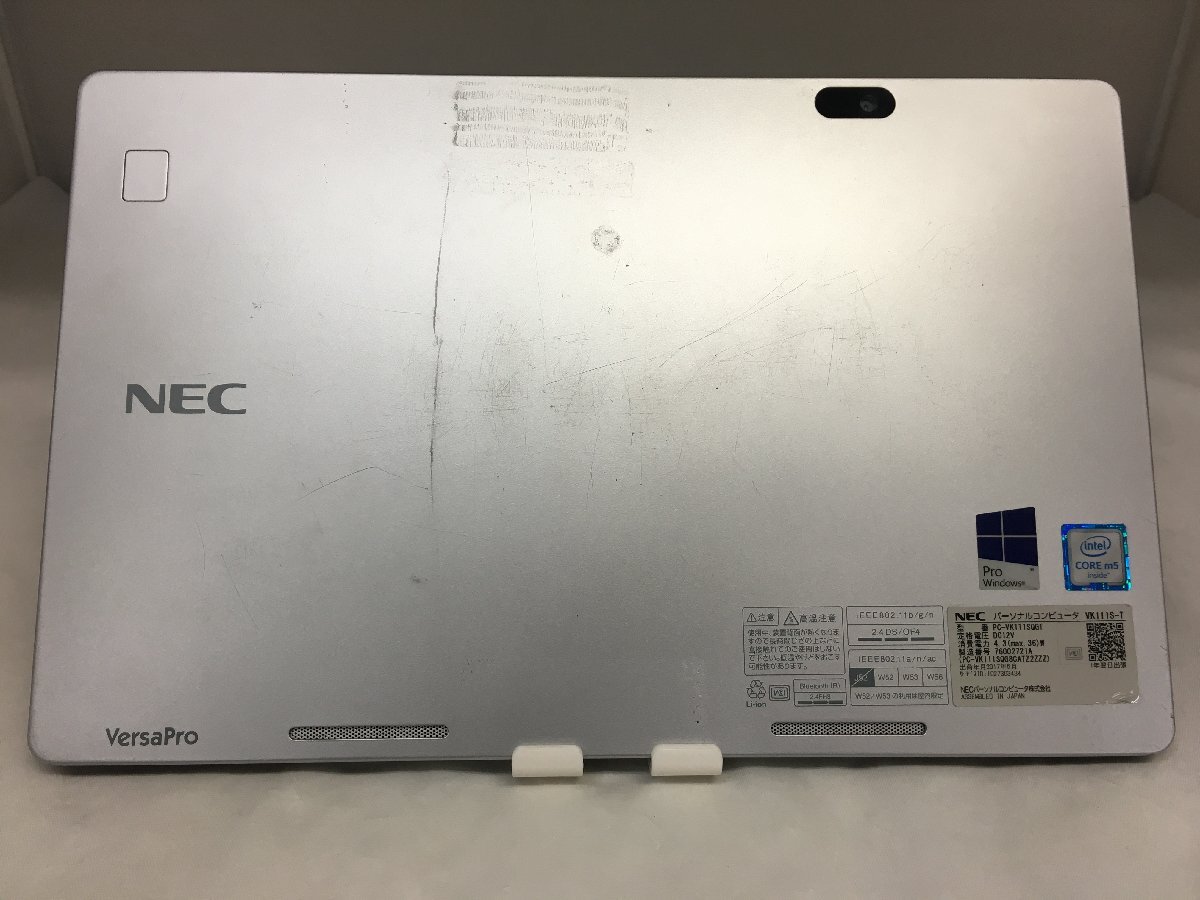 ジャンク/NEC VersaPro PC-VK111SQGT/Core m5-6Y54 1.10GHz/64GB/4GB/11.6インチ/Windows10 Pro/高解像度/第6世代/AC欠品_背面にキズ、ステッカー跡があります