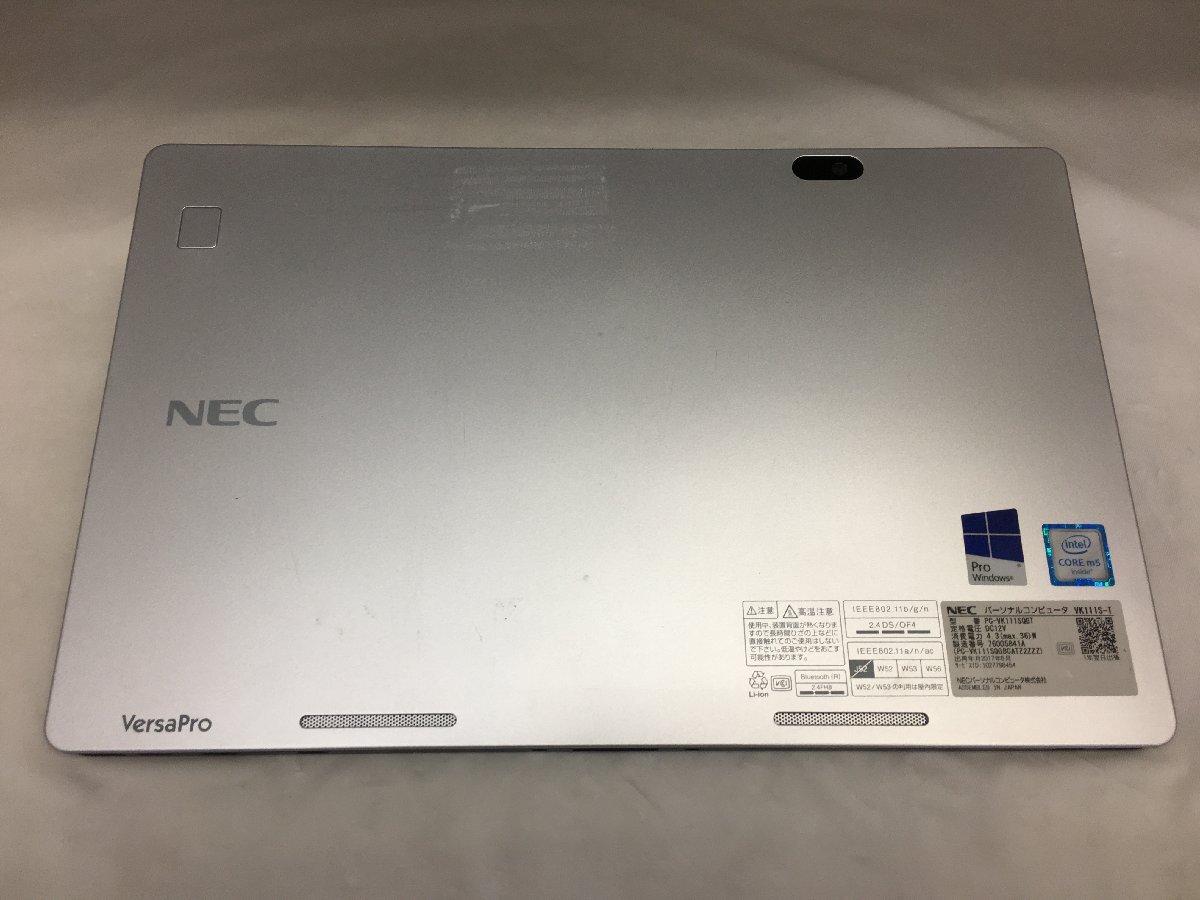 ジャンク/NEC VersaPro PC-VK111SQGT/Core m5-6Y54 1.10GHz/64GB/4GB/11.6インチ/Windows10 Pro/高解像度/第6世代/AC欠品_背面にキズ、ステッカー跡があります
