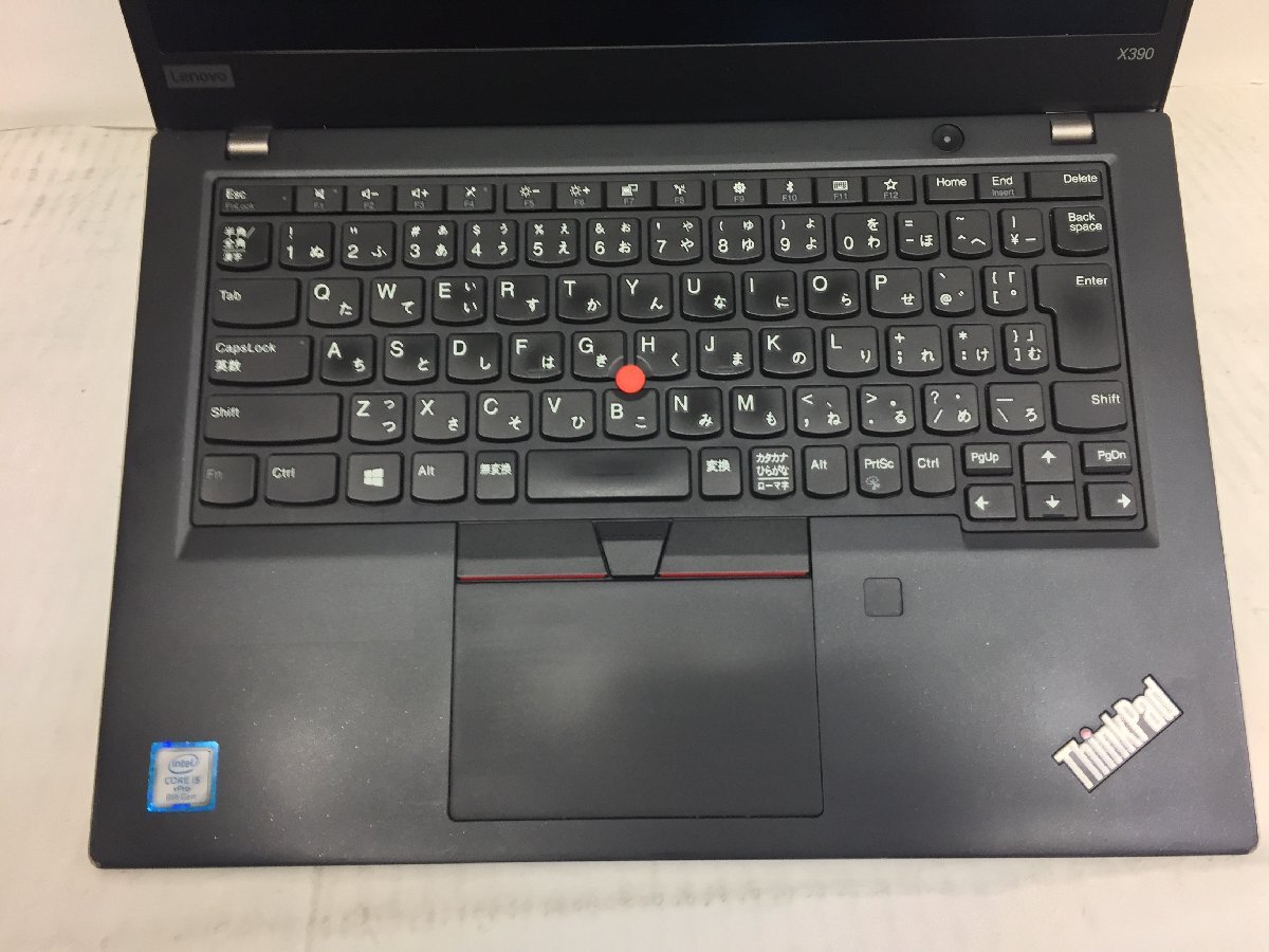 ジャンク/ LENOVO 20Q1S37F00 ThinkPad X390 Intel Core i5-8365U メモリ8.19GB NVME256.06GB 【G22856】_キーボードにテカリがあります