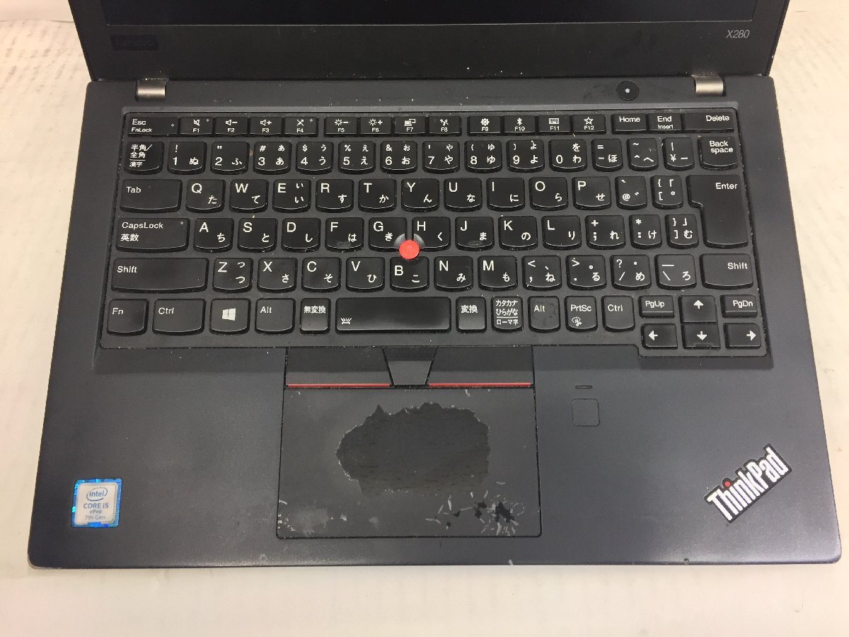 ジャンク/ LENOVO 20KES0LN00 ThinkPad X280 Intel Core i5-7300U メモリ8.19GB NVME256.06GB 【G22861】_キーボードにテカリがあります