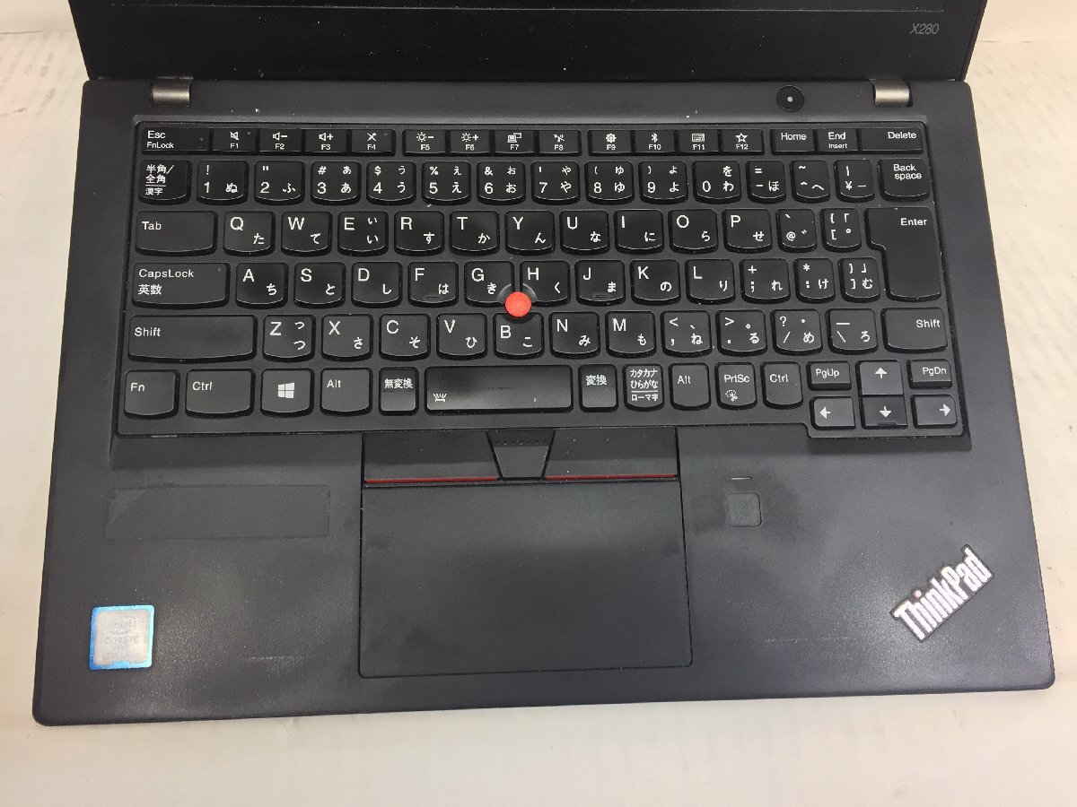 ジャンク/ LENOVO 20KES0LN00 ThinkPad X280 Intel Core i5-7300U メモリ8.19GB NVME256.06GB 【G22864】_キーボードにテカリがあります