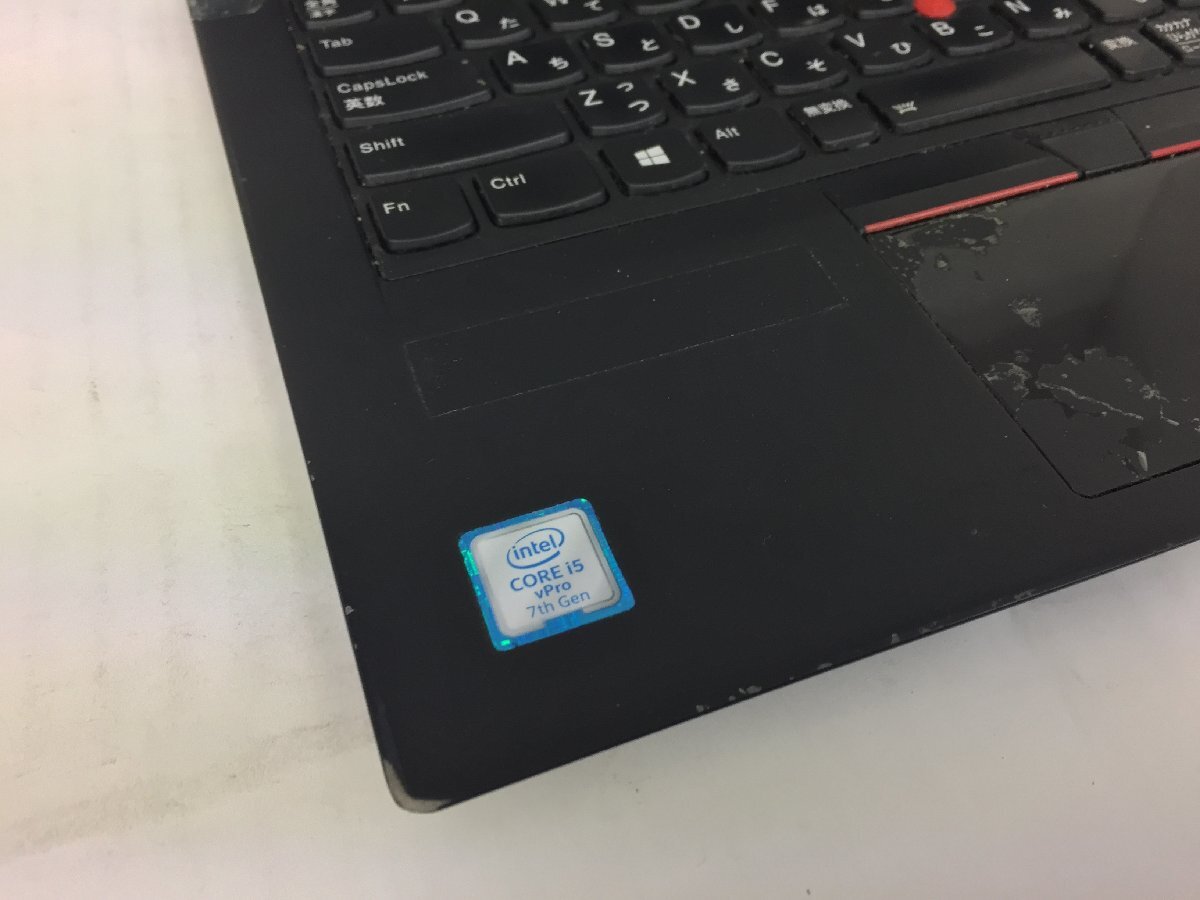 ジャンク/ LENOVO 20KES0LN00 ThinkPad X280 Intel Core i5-7300U メモリ8.19GB NVME256.06GB 【G22877】_パームレストにステッカー跡があります