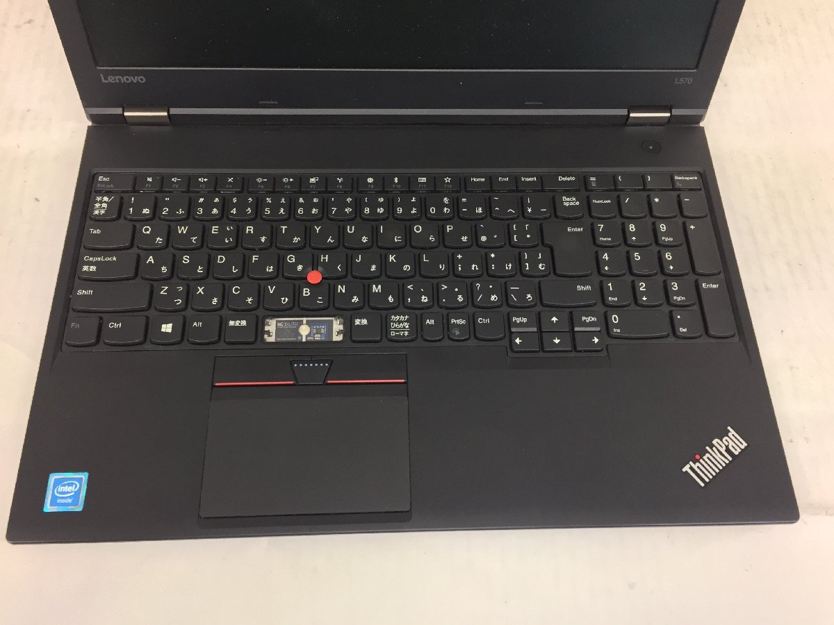 ジャンク/ LENOVO 20JQ000TJP ThinkPad L570 W10DG Intel Celeron 3955U メモリ4.1GB HDD500.1GB 【G23006】_スペースキーのキートップが欠損しています