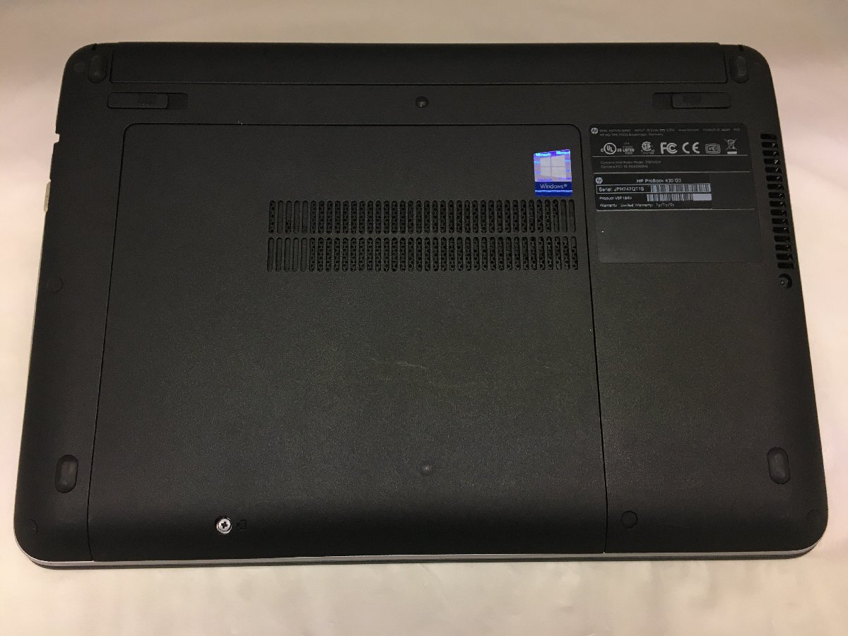 ジャンク/ HP HP ProBook 430 G3 Intel Core i5-6200U メモリ16.38GB SSD512.11GB 【G23048】_画像7