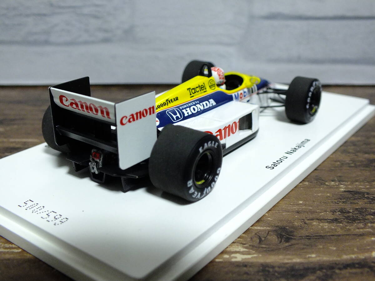 1/43　スパーク　ウィリアムズホンダ　FW11　中嶋悟　1986ｙ　鈴鹿エンジンテスト　FORZA特注_画像3