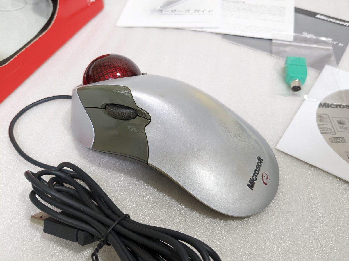 ■Microsoft Trackball Explorer 1.0 トラックボール マウス USB D68-00010_画像3