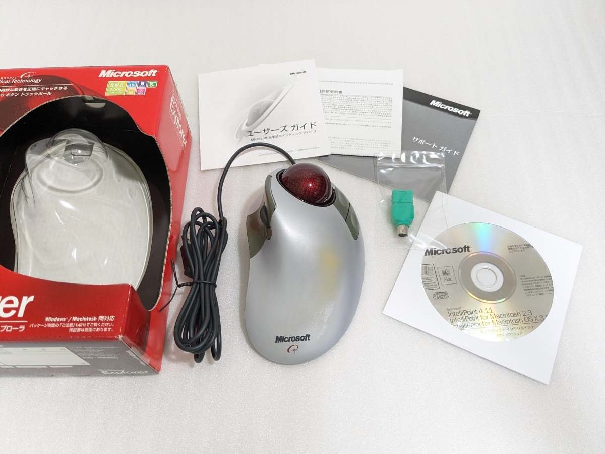 ■Microsoft Trackball Explorer 1.0 トラックボール マウス USB D68-00010_画像1