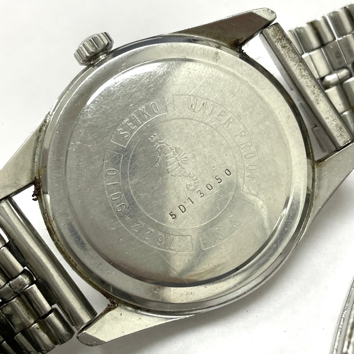 稼動品◆セイコー SEIKO◆チャンピオン 860 Champion 7622-9010 手巻き 腕時計 メンズ ウォッチ シルバー文字盤 SS デイト アンティーク_画像3