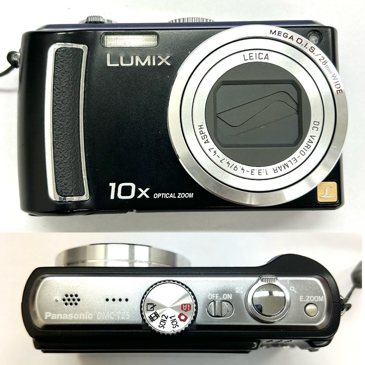 ◆パナソニック panasonic◆LUMIX DMC-TZ5 本体 DC VARIO-ELMAR 1:3.3-4.9/4.7-47 ASPH. デジカメ デジタル カメラ ブラック 動作未確認_画像2